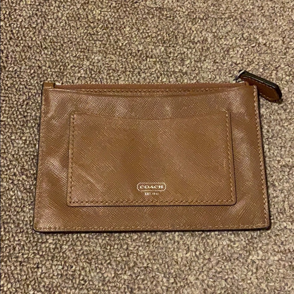 New Tan Leather COACH mini Bag